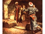 Peter and John enter the empty tomb - by William Hole